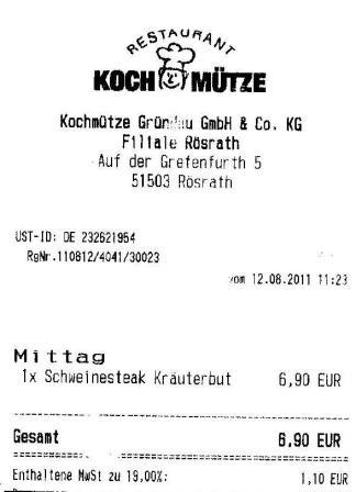 istf Hffner Kochmtze Restaurant